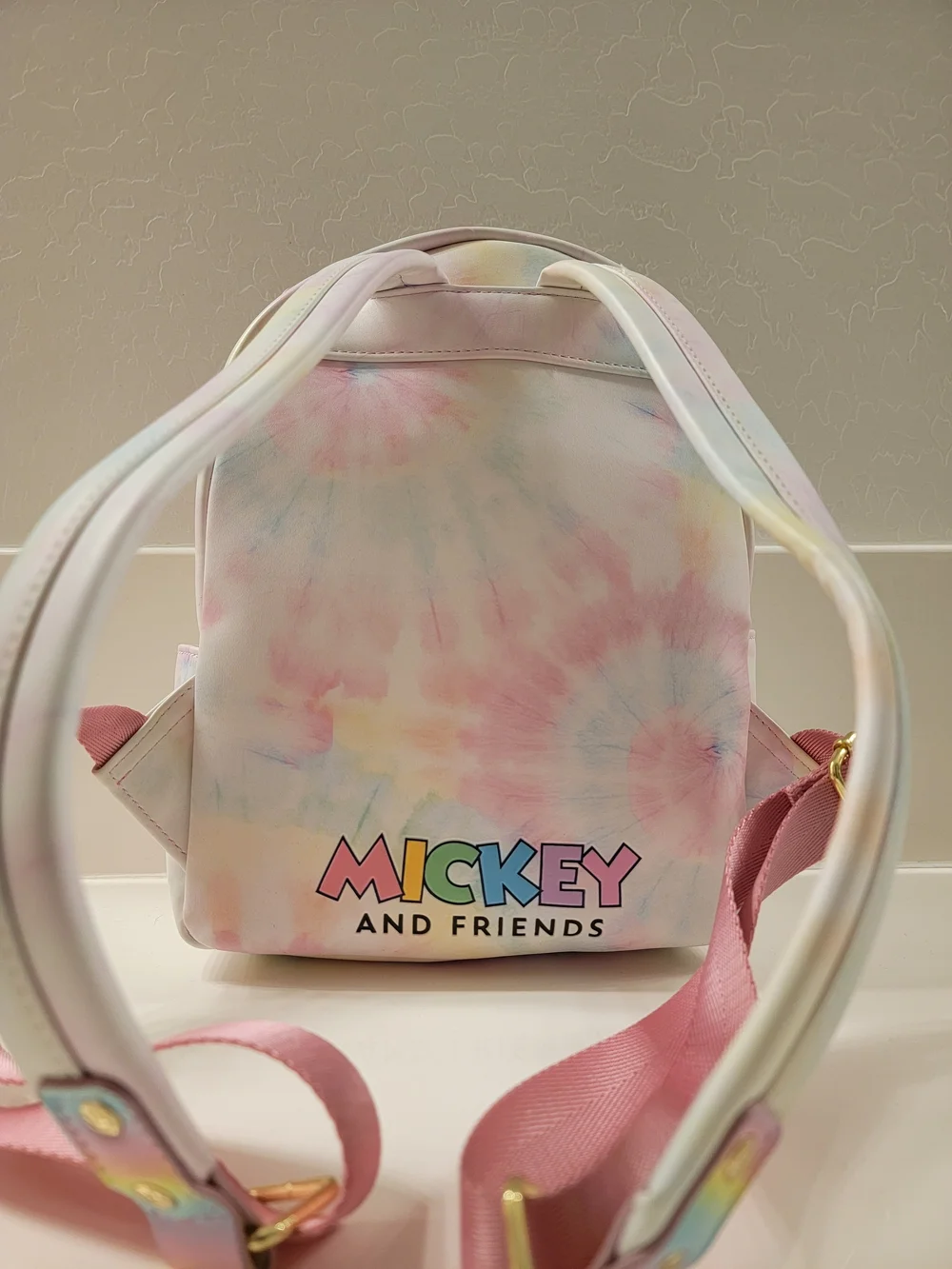 Loungefly Pastel Pink & Black Disney Mickey & Friends Mini Backpack
